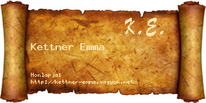 Kettner Emma névjegykártya